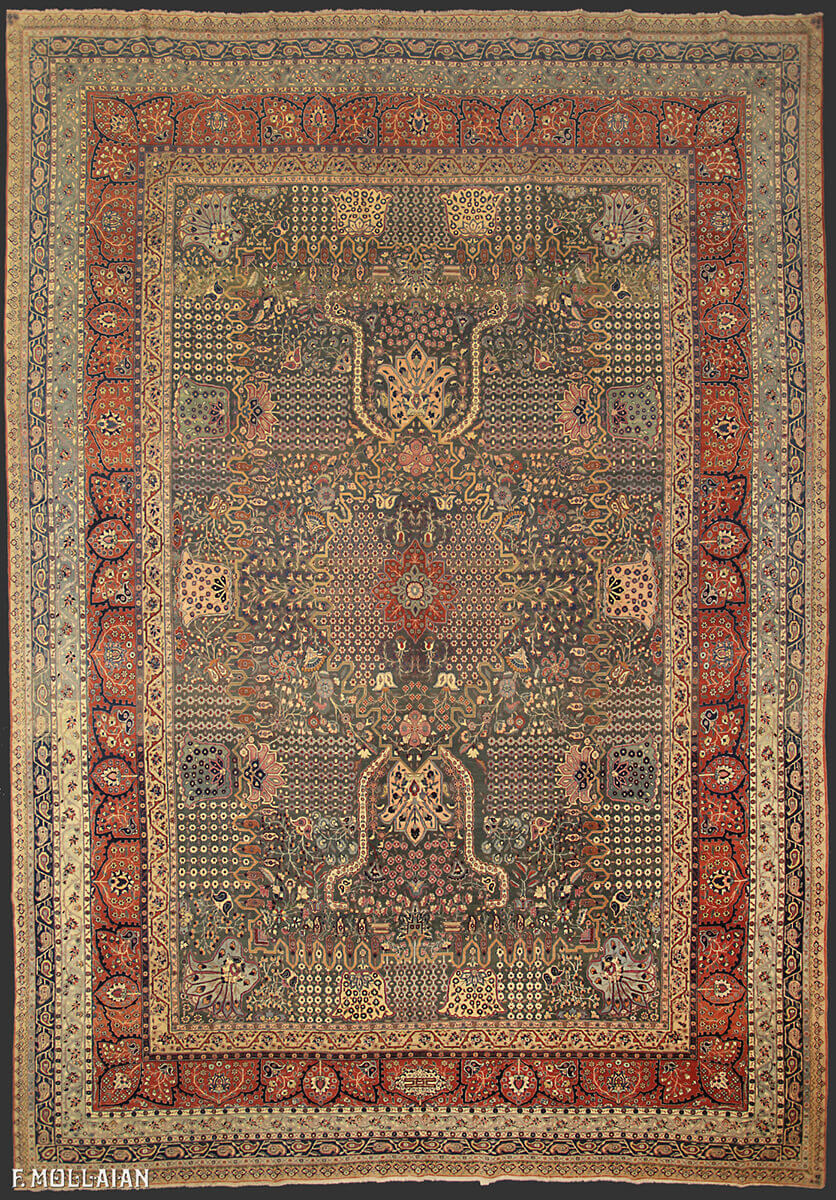 Tappeto Molto Grande Persiano Antico Tabriz n°:20796096